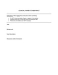 Abstract Template: Clinical Vignette Abstracts
