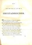 Aan Nederlands Erfstadhouder. by Simon Stijl