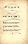 Aangenaam tydverdryf by eene onverwachte gelegenheid.