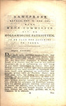 Aanspraak gedaan den 15 Meij 1791 : door eene commissie uit de Hollandsche patriotten in de Club der Jacobins te Parijs