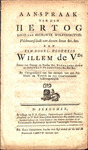 Aan-spraak van den hertog Louis van Brunswyk Wolffenbuttel veldmaarschalk van deezen staat &c. &c. by Ludwig Ernst Duke of Brunswick Lüneburg