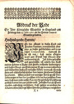 Abdruck der rede so ihre Königliche Majestät in Engeland/Antwort der Hochmögenden Herren Staaten aus diese höfliche und zu Gemuth gehende rede [“Print of a sermon by His Royal Majesty the King of England [William III] on Friday, July 15, 1701 to the Lords by England and Wales Sovereign (William III)