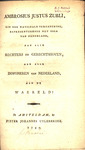 Ambrosius Justus Zubli, lid der Nationale Vergadering, representerende het volk van Nederland, by Ambrosius Justus Zubli and Pieter Johannes Uylenbroek