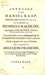 Antwoord van Daniel Raap by Daniel Raap