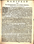 Apologia ende respective manifest voor de gecommitteerden van de Brede Gemeente binnen Leeuwaerden,