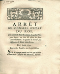 Arrêt du Conseil d'État du roi, by France Conseil d'État and France Sovereign (Louis XVI)