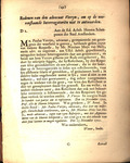 Brief van Mr. Nicolaes Muys van Holy, advt. aan den heer Mr. Johan van den Broek, by Nicolaas Muys van Holy