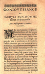 Coniovissance de Iacqves Bon Homme, paysan de Beauuoisis : Auec Messeigneurs les Princes reconciliés. by Jacques Paysan de Beauvoisis Bonhomme