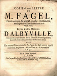 Copie D'Une Lettre de M. Fagel by Caspar Fagel