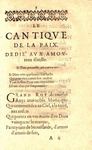 Le cantiqve de la paix : dedié avx amovrevx d'icelle.