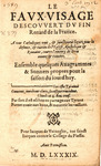Le favx-visage descovvert dv fin Renard de la France : by Jacques de Varangles