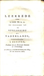 Leerredenen op de verlossing des vaderlands, by I. J. (Isaäc Johannes) Dermout and J. (Johannes) Allart