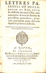 Lettres patentes de declaration dv roy, povr les deffenses des armes à feu by France Sovereign (Henry IV) and Henry IV King of France