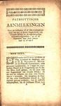 Patriottische Aanmerkingen by Anne Princess consort of William IV, Prince of Orange and Holland en West Friesland (Netherlands) Staten