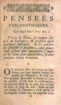 Pensées philosophiques : piscis hic non est omnium by Denis Diderot