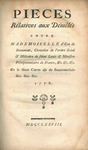 Pieces rélatives aux démêlés entre Mademoiselle d'Eon de Beaumont, by Pierre Augustin Caron de Beaumarchais and Charles Geneviève Louis Auguste André Timothée d' Eon de Beaumont