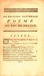Poemes sur la religion naturelle, et sur la destruction de Lisbonne par M. de Voltaire by Voltaire