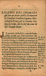 Recveil Des Charges qui sont au proces faict à la memoire de Conchino Conchini n'agueres Mareschal de France :