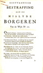 Regtvaardige bestraffing aan de mislyde borgeren van de Wyk N° 11.