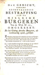 Regtvaardige bestraffing aan de mislyde borgeren van de Wyk N° 11.