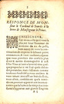Response de monsievr le cardinal de Sovrdis à la lettre de monseigneur le prince. by François d'Escoubleau de Sourdis and Pierre Chevalier