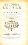 Seconde lettre de M. de Pinto, à l'occasion des troubles des colonies, : contenant des réflexions politiques sur les suites de ces troubles, & sur l'état actuel de l'Angleterre. by Isaac de Pinto and Pierre Frédéric Gosse