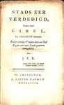 Stads eer verdedigd teegen zeker libel ten opschrift hebbende, by J. F. R. and A. Tinne