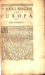 t Verlangen van Europa, of, Zedig onderzoek, of de vereenigde Nederlanden by David van Eversdyck