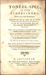 Toneel-Spel, in twee Afdeelingen… by Hollandsche Maatschappij der Wetenschappen and Vaderlandsche Maatschappy te Hoorn