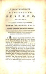 Vijfentwintigste gemeenzaam gesprek, gehouden tusschen twee bijzondere goede vrienden, A. en Z. by Cornelis de heer van Jaarsveld Witt and Abraham Sr. Blussé