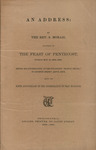 An address delivered on the Feast of Pentecost, Sunday, May 16, 5629-1869, before his congregation, at the Synagogue "Mickve Israel," by Sabato Morais and P. G. Collins