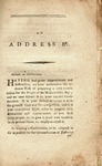 An address of the Convention, for framing a new constitution of government, for the state of Massachusetts-Bay, to their constituents