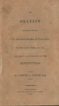 An oration delivered before "The Associated Disciples of Washington," on the 22d of February, 1812. The first anniversary of the institution. by Samuel L. Knapp and Ephraim Williams Allen