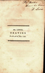 An oration, on the apparent, and the real political situation of the United States, pronounced before the Connecticut society of Cincinnati, assembled, at New-Haven, for the celebration of American independence, July the 4th, 1799. by Zechariah Lewis and Connecticut Society of the Cincinnati