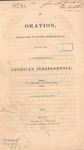 An oration, pronounced at Sutton, Massachusetts, July 5th, 1813 : in commemoration of American independence by Edward D. Bangs