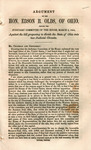 Argument of the Hon. Edson B. Olds, of Ohio before the Judiciary Committee of the House, March 2, 1854 : against the bill proposing to divide the State of Ohio into two Judicial Circuits by Edson B. Olds and Lemuel Towers