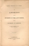 Daniel Webster as a jurist : an address to the students in the Law School of the University at Cambridge by Joel Parker,LL.D., Royall Professor. by Joel Parker and John Bartlett