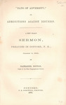 Days of adversity", or, admonitions against disunion. A New year's sermon, preached in Concord, N.H., January 6, 1861 by Nathaniel Bouton and Parsons B. Cogswell