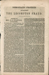 Democratic protests against the Lecompton fraud. by Frederick P. Stanton and Henry A. Wise