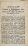 Election of judges : remarks of Thomas K. Finletter, Esq., by Thomas K. Finletter and William E. Drake
