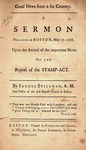 Good news from a far country. : a sermon preached at Boston, May 17. 1766. by Samuel Stillman and Philip Freeman