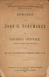 Governor Seymour drove the rebels from Pennsylvania and quelled the draft riots in New York City : remarks of John G. Schumaker and George Opdyke, republican mayor during the riots : in the New York State Constitutional Convention, January 29, 1868. by John G. Schumaker and George Opdyke