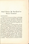 Shall Greece be sacrificed to secret treaties? by John N. Metaxa