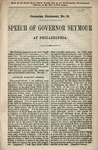 Speech of Governor Seymour at Philadelphia. by Horatio Seymour and Democratic Party (U.S.) Central Executive Campaign Committee