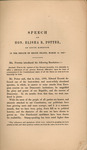 Speech of Hon. Elisha R. Potter, of South Kingston : March 14, 1863, upon the present national difficulties by Elisha R. Potter and Rhode Island General Assembly Senate