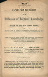 Speech of the Hon. James Brooks, at 932 Broadway, Tuesday evening, December 30, 1862 by James Brooks and Society for the Diffusion of Political Knowledge (New York N.Y.)