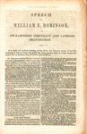 Speech of William E. Robinson, in exposition of New Hampshire Democracy in its relations to Catholic emancipation, including a scrutiny of the part taken with reference thereto, by Gen. Franklin Pierce. by William E. Robinson