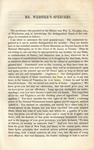 Speeches of Mr. Webster at Capon Springs, Virginia by Daniel Webster and Gideon & Company (Washington D.C.)