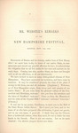 Speeches of the Hon. Daniel Webster of Massachusetts, delivered at the festival of the Sons of New Hampshire, in Boston, Nov. 7th, 1849. by Daniel Webster and James W. Stone