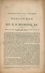 Thanksgiving for victories : discourse by Roswell D. Hitchcock and Plymouth Church (Brooklyn, New York, N.Y.)